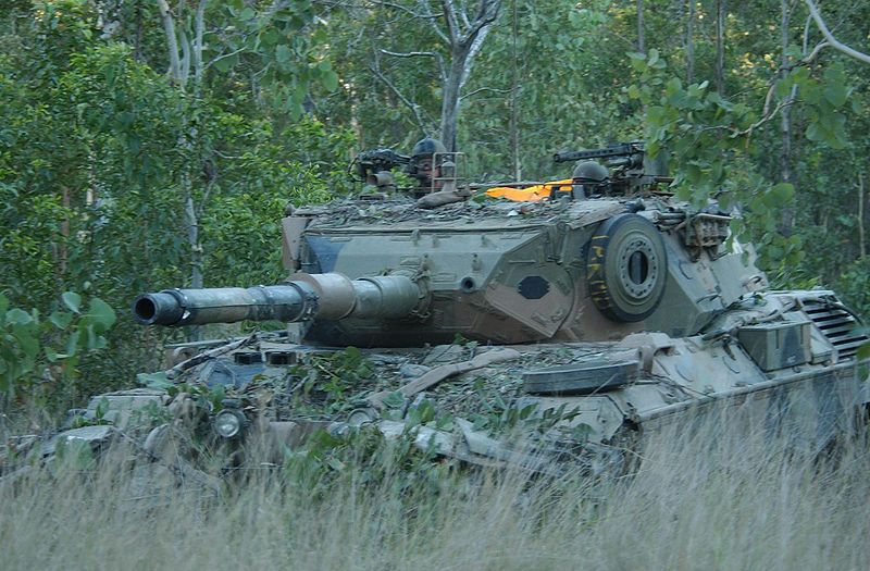 Australian Leopard AS1 tank forest